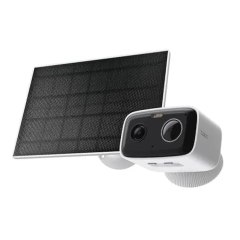 TP-Link C400 KIT Outdoor Battery Camera w/Solar Panel White Solar Charged-Cam