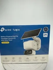 Tapo 2K Dimmable Floodlight Security Camera Outdoor Wireless w/Solar Panel New