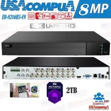 Titanium ED8216H5-FN 24CH (16CH BNC + 8CH IP) 4K Hybrid DVR H.265 NDAA Compliant