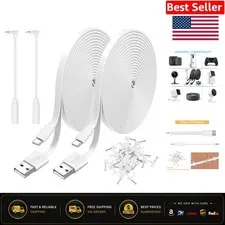 Long-Lasting 10FT USB A to C Extension Cables for Wyze Cam & Eufy Systems