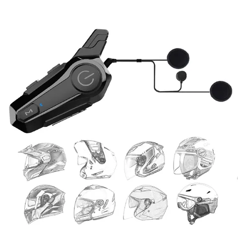 Motorcycle Bluetooth Headset Intercom 2-Way 400M Wireless Helmet Dirt Bike