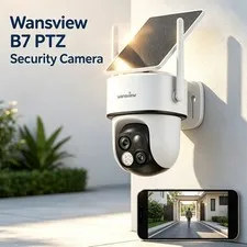 Wansview B7 2K Wireless IP Camera WIFI Outdoor 360° PTZ Smart Home Security Cam