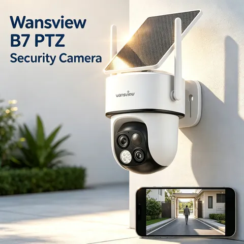 Wansview B7 2K Wireless IP Camera WIFI Outdoor 360° PTZ Smart Home Security Cam