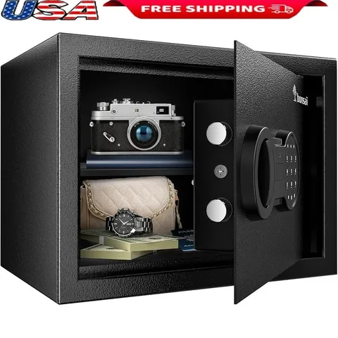 Electronic Safe Box W/ Removable Shelf Lockable Steel Storage Home Office New