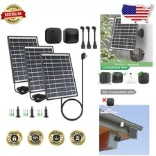 3pk Blink Outdoor 4 Solar Panel Charger - 5V, Waterproof, 11.8Ft Cable