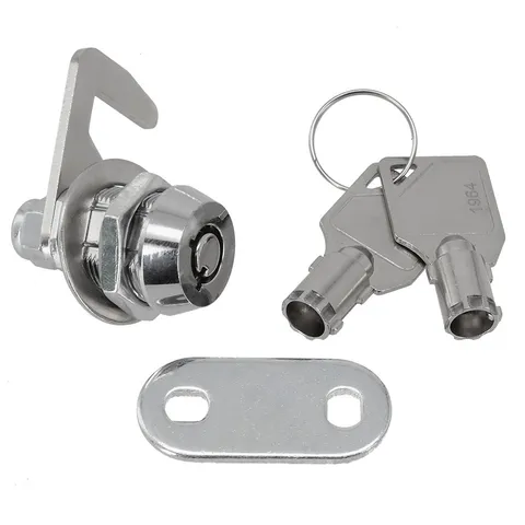 Tool-Box Lock Cylinder Tubular Camlock 90-Degree Hook Cam Replacement Lock +Keys