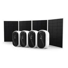 Arlo Essential (3rd Gen) HD Outdoor Security Cameras w/ Solar Panels, 4pk