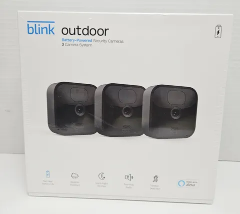 Blink Outdoor (3rd Gen) Wireless 1080p Security Camera System - 3 Camera Kit NEW
