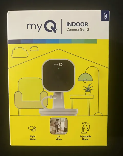 myQ Indoor Camera Gen 2 2K Wi-Fi Indoor, Night Vision, 2-Way Audio