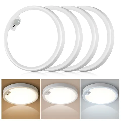 4PACK Flush Mount Ceiling Light Fixture Wired, 8.7inch Wired 4pack, White