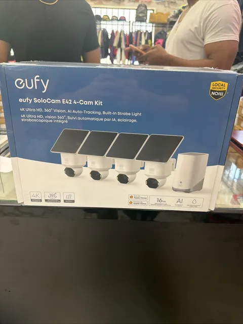 eufy Security SoloCam E42 4-Cam Kit  4K Security Camera Wireless Outdoor Solar