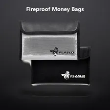 Fireproof Money Bags, Fireproof Wallet Pouch, Small Safe Bag for Cash, Valuab...