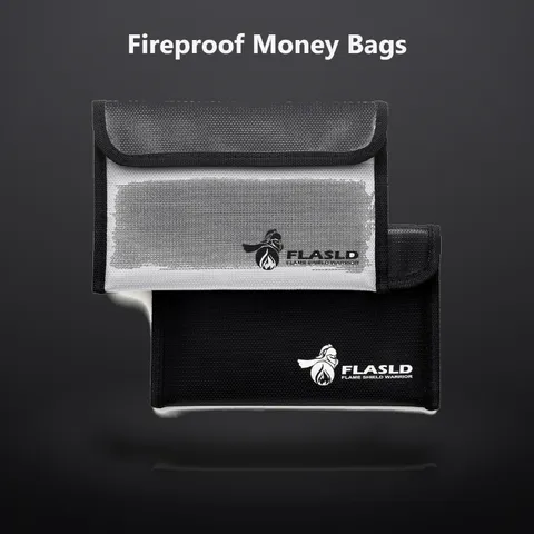 Fireproof Money Bags, Fireproof Wallet Pouch, Small Safe Bag for Cash, Valuab...