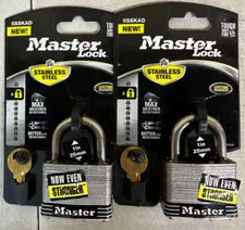 2 Pack Master Lock 5SSKAD Stainless Steel Lock Weather Resistant New Keyed Alike