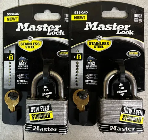 2 Pack Master Lock 5SSKAD Stainless Steel Lock Weather Resistant New Keyed Alike