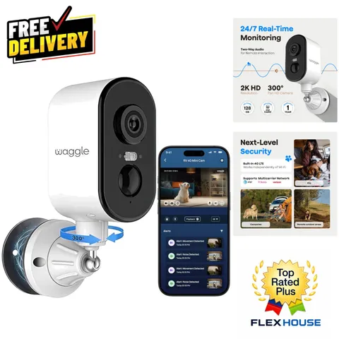 Versatile 4G LTE Cellular Security Camera with 9000mAh Battery & Magnetic Mount
