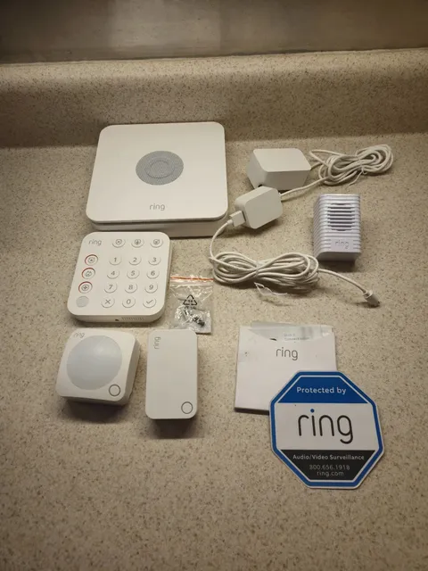 Ring Alarm Base Station Kit Tested Base Keypad Motion Range Extender + Chime