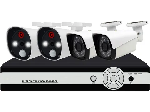 4CH Smart PIR Alarm Night Vision CCTV KIT w/1TB Hard Drive, facial recognition