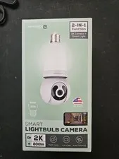 Merkury Smart 2K E26 Bulb Camera Pan/Tilt Indoor WiFi MI-CW107-199W