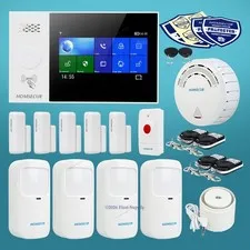 HOMSECUR Wireless WIFI 4G GSM RFID LCD Home House Alarm System+4 Pet-Immune PIR
