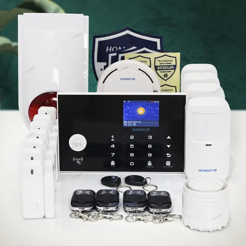 HOMSECUR Wireless&Wired 4G/GSM WIFI Home Security Alarm System