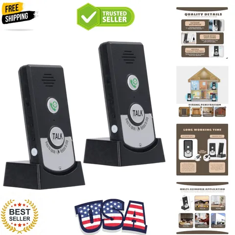 Wireless Intercom with HD Clarity, 1000ft Range, Rechargeable 1800mAh Battery...