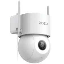 Aosu 3K Outdoor Security Camera, 360° PTZ, Auto-Tracking, 400-Lumen Spotlight