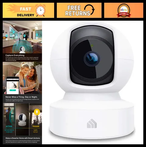 1080p Indoor Pan/Tilt Security Camera - Baby & Pet Monitor, Wired Surveillance