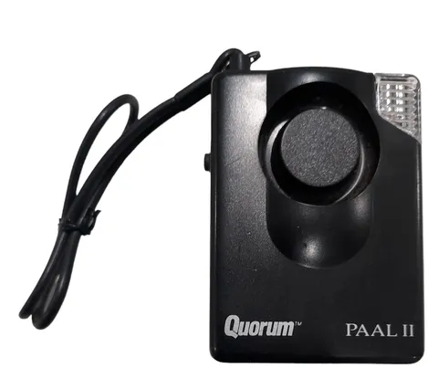 QUORUM PAAL II PERSONAL ATTACK SECURITY ALARM Siren Flashing Light + Flash
