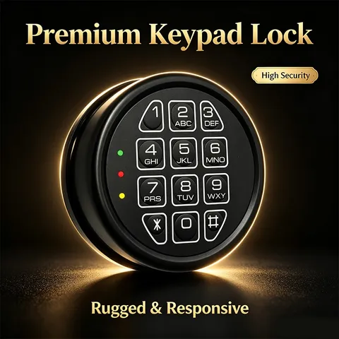 Fireproof Gun Safe Lock Replacement with Swing Bolt Lock Electronic Black Keypad