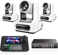 4K PTZ Camera Bundle/Kits - 4K 20X NDI AI Humanoid & Face Auto-Tracking 3G-Sdi/H