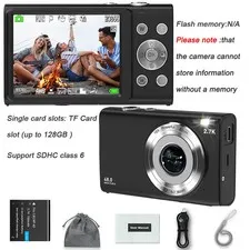 4K Digital Camera Autofocus Vlogging Camera HD 48MP with 2.8" Large Screen Camco