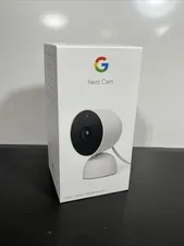 Google Nest Cam Indoor Wired 2nd Gen GJQ9T Security Camera White