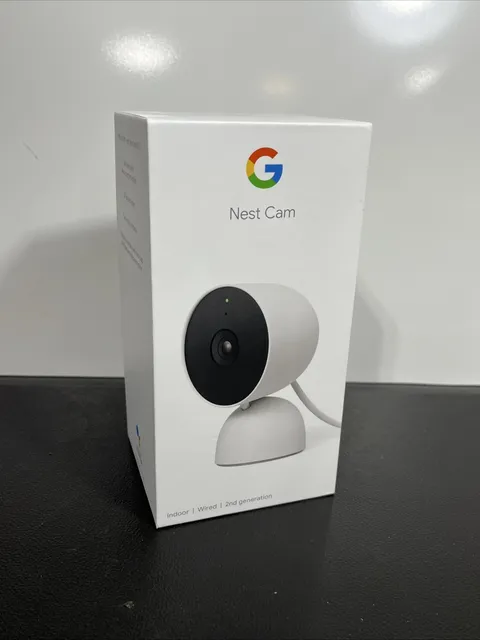 Google Nest Cam Indoor Wired 2nd Gen GJQ9T Security Camera White