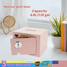 Small Safe Box with Drop Slot, Safe Box for Money, Cash Safe Box for Cabinets