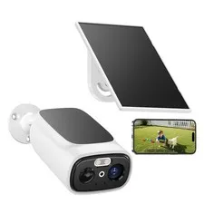 Solar Security Cameras Wireless Outdoor，2K Wireless Camera for Home Security,...