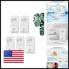 Towode Water Detectors Wireless 90Db Adjustable Audio Alarm Sensor Sensitive
