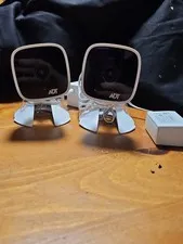 Two ADT RC845 FHD Wireless Indoor Security Cameras w/ Power Adapter