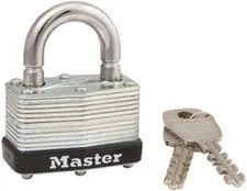 Master Lock 500KABRK Breakaway Shackle Laminated Steel Padlock, Silver, 0.281 In