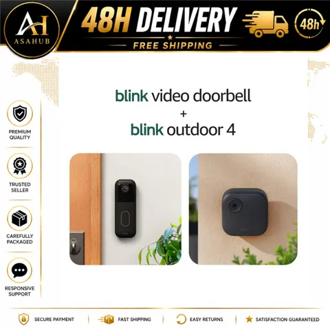 Blink Outdoor 4 Security Camera + Video Doorbell 1080p Wireless System