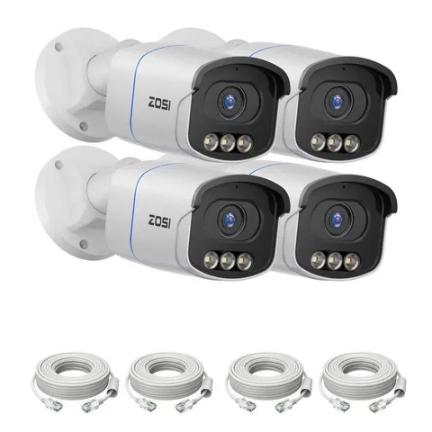C186A 4K 8MP POE Add-On Hardwired IP Security Camera, Only Work with ZR08HQ ZR08