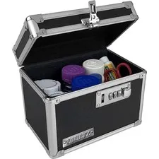 Locking Security Box with Combination Lock - Secure Metal Lock Box Safe for V...