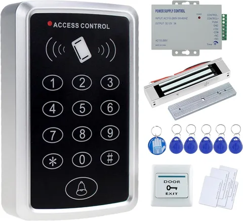 Stand-Alone Door Access Control System Kit with 180kg/350lbs Electric Magnetic L