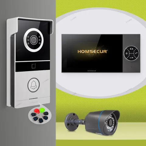HOMSECUR 1080P Video Doorphone Intercom Door Bell RFID Keyfobs With CCTV Camera
