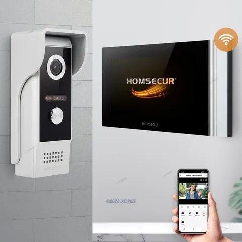 HOMSECUR Waterproof 4 Wire WIFI Video Door Phone Intercom Doorbell Voice Message