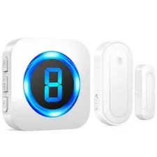 SURFOU Wireless Door Alarms Chime, 1000FT Range 55 Ringer 5 Volume, Easy to I...