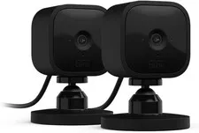 Blink Mini 2 Pack 1080p WiFi Security Camera Motion Detect Night Vision - Black