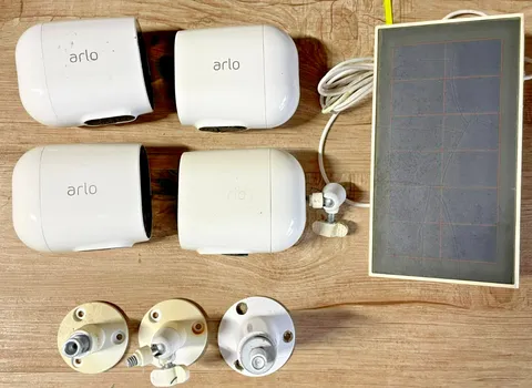 Arlo Security Camera Lot: WiFi Home Security, Solar Charger, Rechargeable