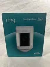 Ring - Spotlight Cam Plus Outdoor/Indoor Wireless 1080p Battery Camera  READ DES
