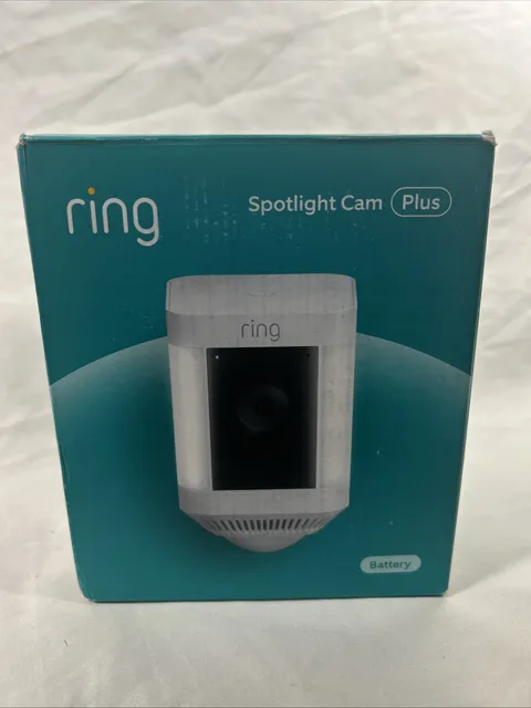 Ring - Spotlight Cam Plus Outdoor/Indoor Wireless 1080p Battery Camera  READ DES